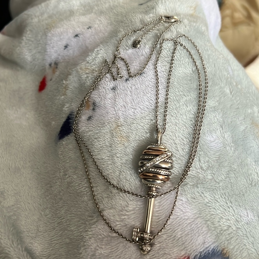 Brighton Neptune key crystal necklace